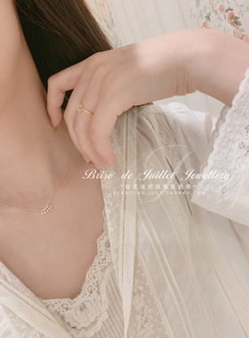 小巧精致小清新气质925纯银项链