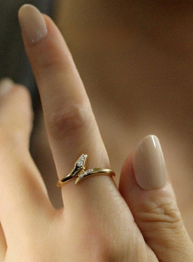 S925纯银镀18k灵蛇戒指环手饰女