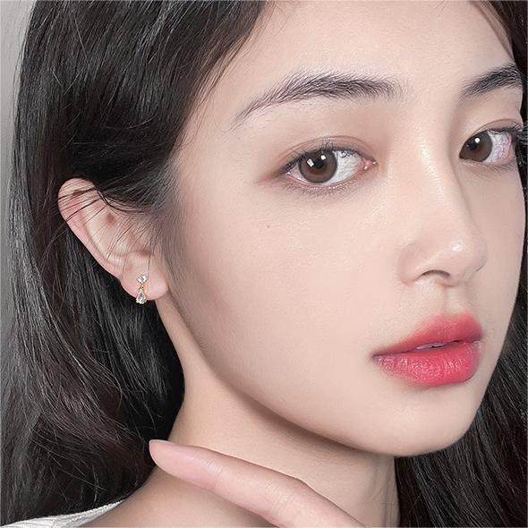 ROMANTIC超闪水滴锆石耳钉女纯银防过敏耳饰耳坠轻奢小众高级感,淘宝优惠券,粉丝福利购,淘宝优惠卷