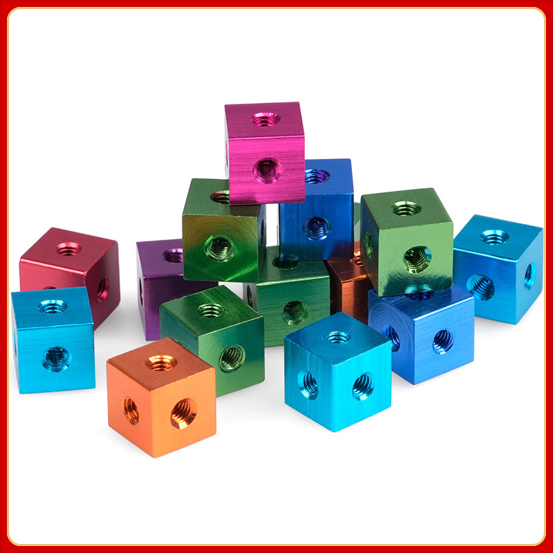 M3-10 color aluminum alloy six-sided nut three-way square acrylic plate chassis fixed connection accessories