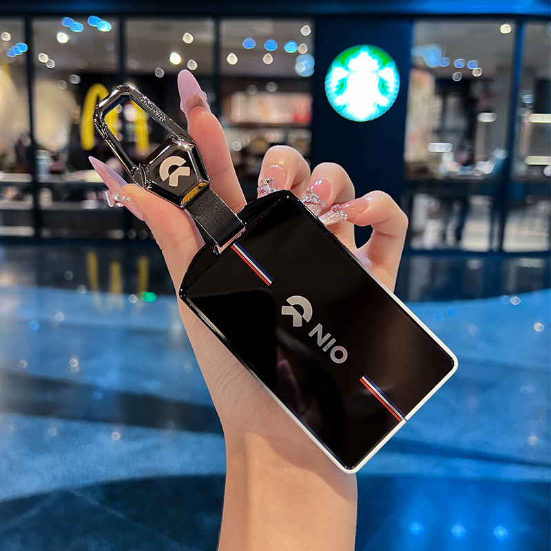 蔚来卡片钥匙套es6 et5 ec6 es8 et5t et7车壳扣高档锌合金渐变包 - 图2