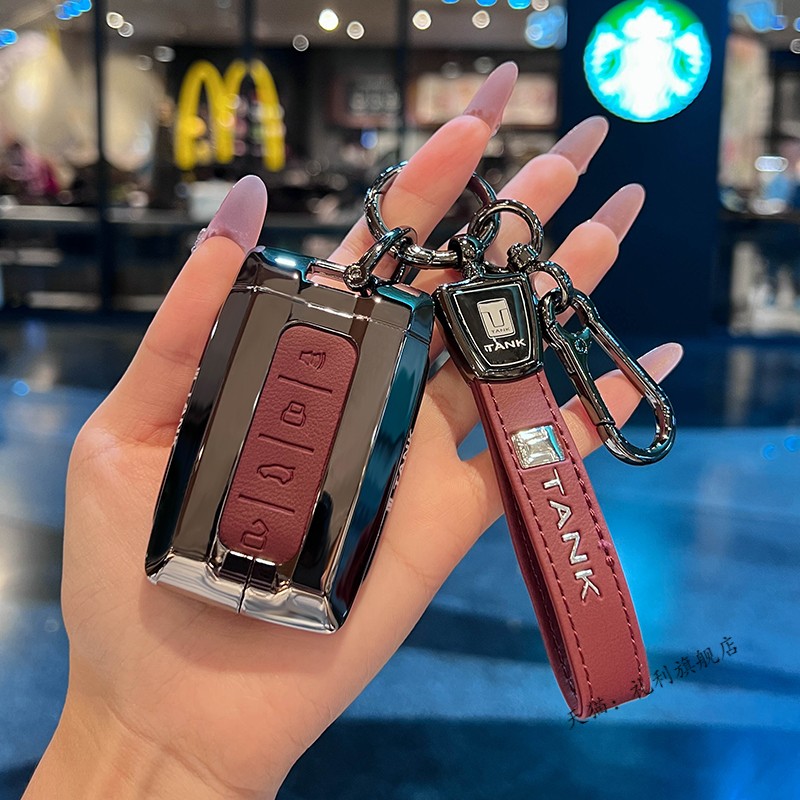 24款坦克300钥匙套三百400hi4t赛博坦克500车包扣壳700hi4t金属 - 图1