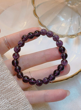 紫色水晶串珠手链女2026新款爆款气质百搭显白手串盘串叠戴手饰品