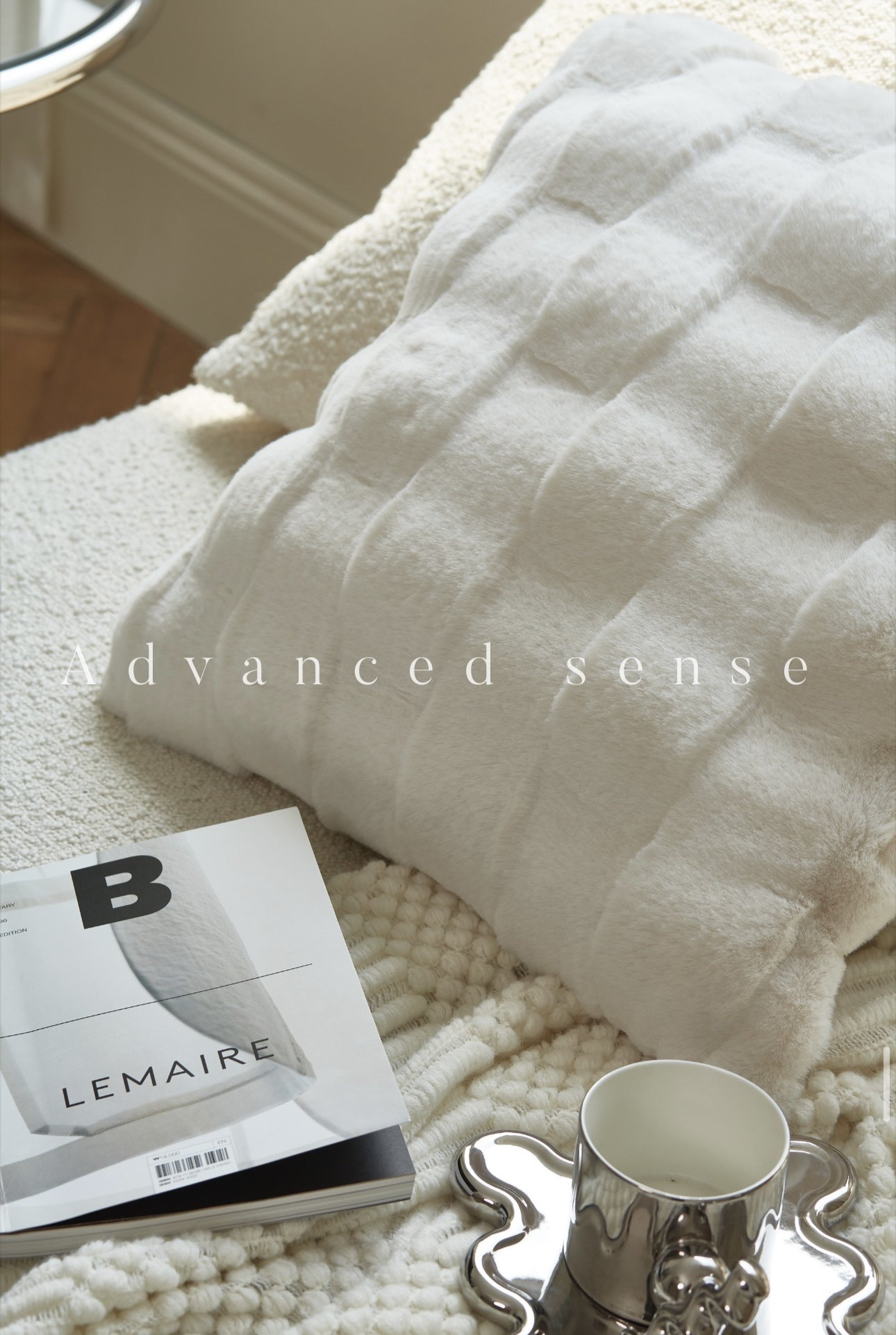 COSYCO半奶南瓜丨高级感奶白仿皮草凹凸抱枕沙发靠枕靠垫方形腰靠,淘宝优惠券,粉丝福利购,淘宝优惠卷