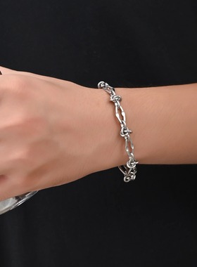 欧美嘻哈ins男潮荆棘手链男款百搭高级感小众设计女手饰