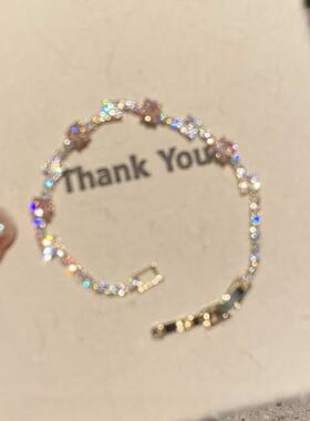 方糖水晶手链女生锆石手串闺蜜手