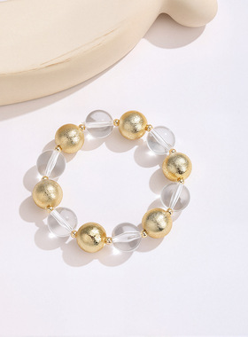 中古西洋回流款双色项链手链小众