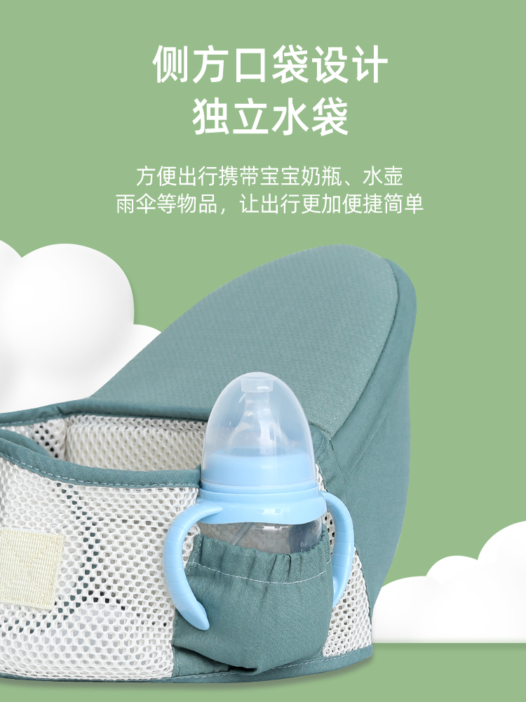 babycare腰凳婴儿轻便四季前抱式宝宝背带多功能轻便抱托外出抱娃 - 图2