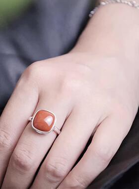 可打开镂空香囊戒指女中国风复古