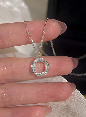 莫比乌斯环项链饰品女生锁骨链