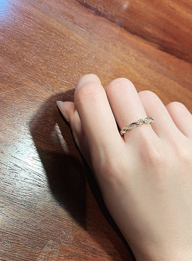 编织麻花戒指女小众设计感轻奢