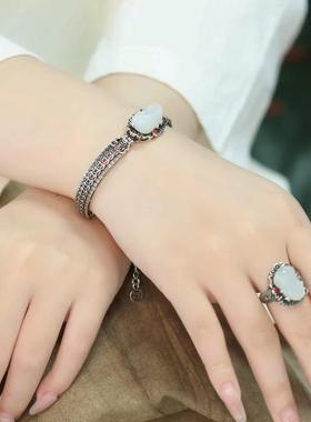 新中式复古做旧貔貅钱币手链女