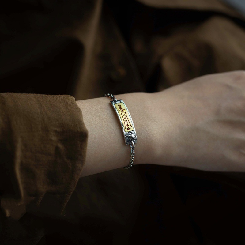 新品新款运开时泰太岁牌吉利手链个性小众百搭潮流复古设计感 - 图2