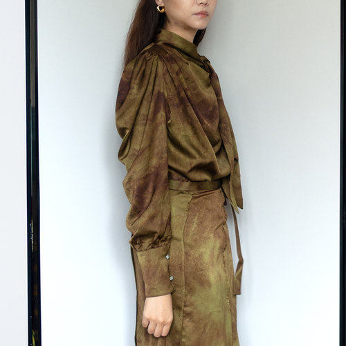 【8折】刘敏涛余烬之上戚美华同款Blancmade.复古新中式长袖上衣 - 图2