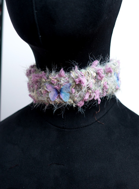 毛线choker女y2k项链亚文化