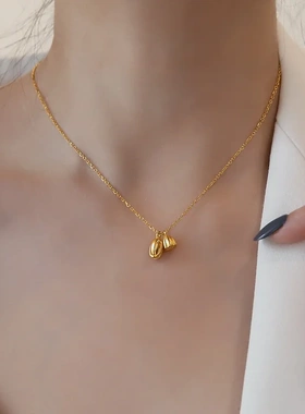 ins冷淡风莲蓬项链女夏锁骨链小众设计感吊坠颈链2024新款配饰品