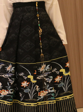 配马面裙的长款禁步配饰古风压襟长流苏腰链挂饰国风汉服腰间饰品