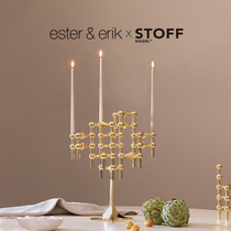 EsterErik) Stoff Desktop Bracket Candle Candle Holders Candle Holders Brass Home Light Extravagant festive decorations