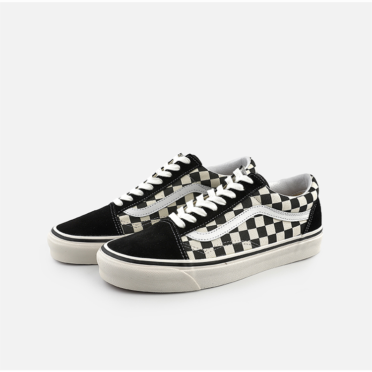 VANS/范斯官方正品男鞋 OLD SKOOL 36 DX安纳海姆黑白棋盘板鞋-图2