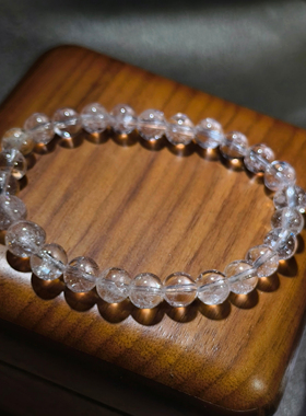 【樱落】纯天然透体闪阿塞粉胶花