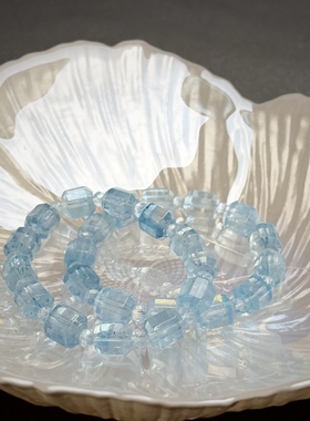 【鱼行千里】高透蓝托帕碎冰冰