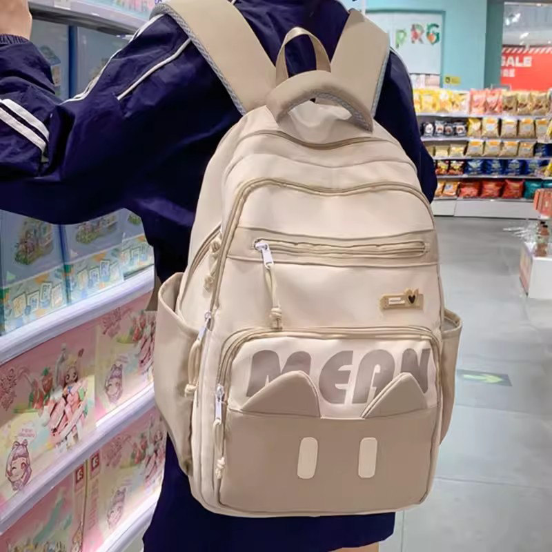 日本2026新款校园风女双肩包大容量高颜值初中高中生书包减负背包,淘宝优惠券,粉丝福利购,淘宝优惠卷