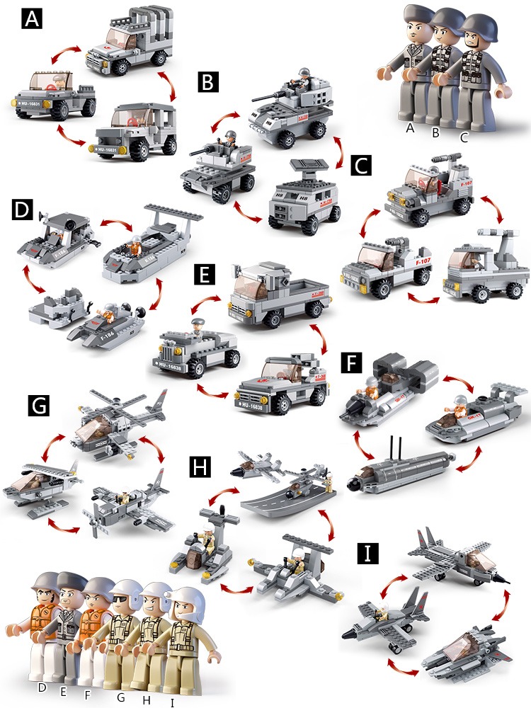 小鲁班积木智力拼装玩具航母模型男孩6-12岁男童7儿童生日8礼物10