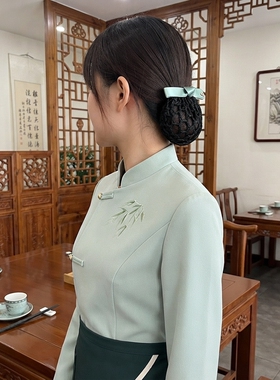 云丝恋头花女餐饮服务员网兜发网