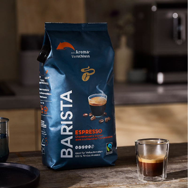 德国奇堡Tchibo BARISTA Espresso 咖啡豆1KG包装 - 图3