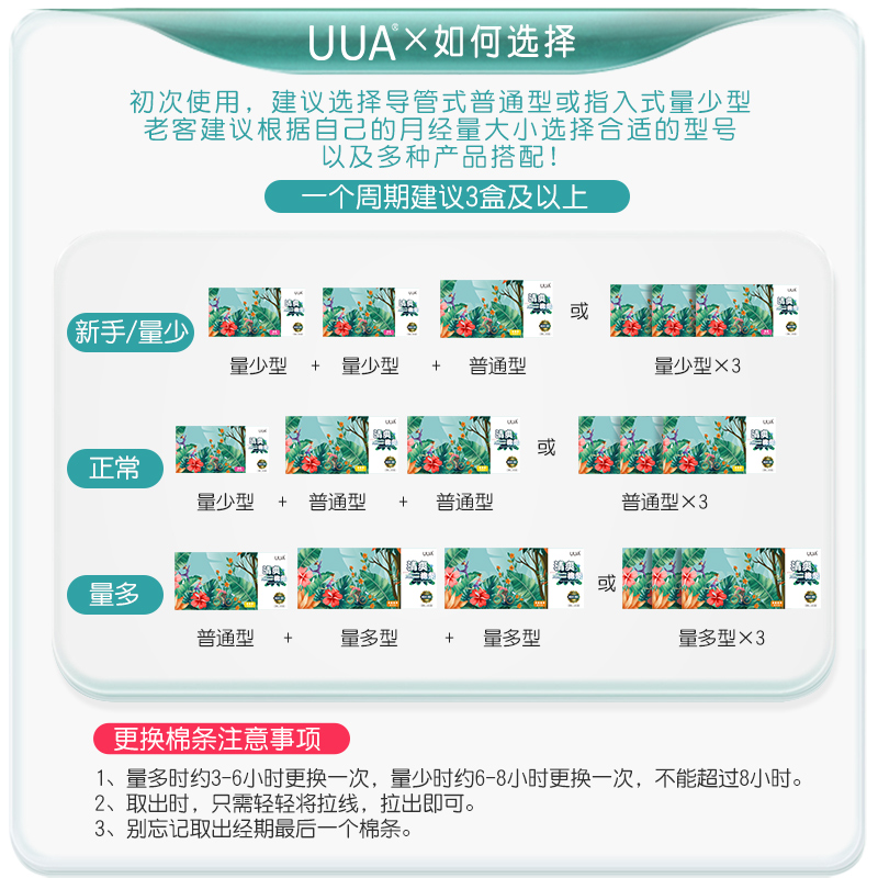 uua卫生棉条指入式清爽内置卫生巾 UUA卫生棉条