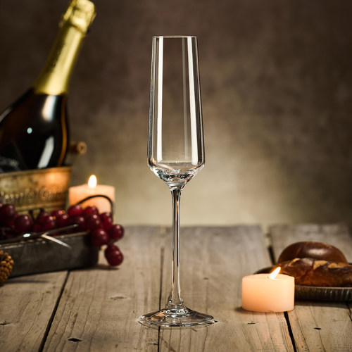 高颜值ins风玻璃香槟杯家用高脚杯轻奢高档精致高级感甜酒杯套装 - 图2