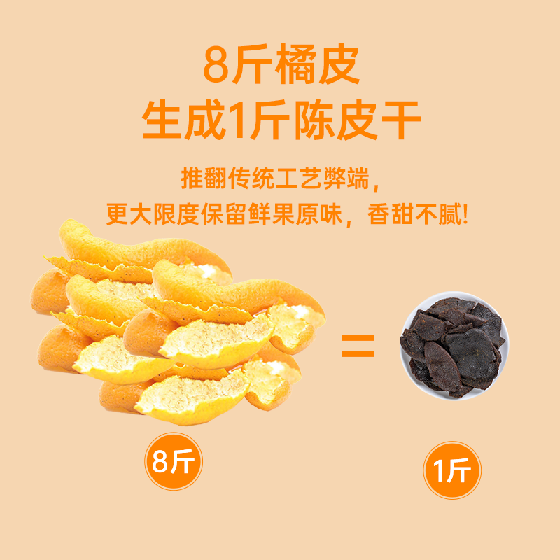 老陈皮新会官方旗舰店九制橘子皮零食杨梅泡水盐津甘草蜜饯果脯干