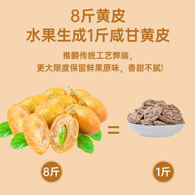 咸甘黄皮干无核鸡心原味甘草咸味凉果蜜饯果脯特产果干无添加零食-图2