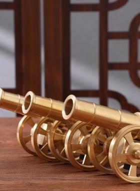 黄铜大炮可放炮加厚意大利摆件