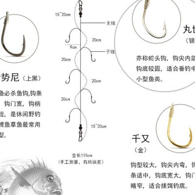 喜曼多千锐仕挂串钩2付装垂钓伊势尼爆炸钩千又丸世葡萄钩蜈蚣钩-图0