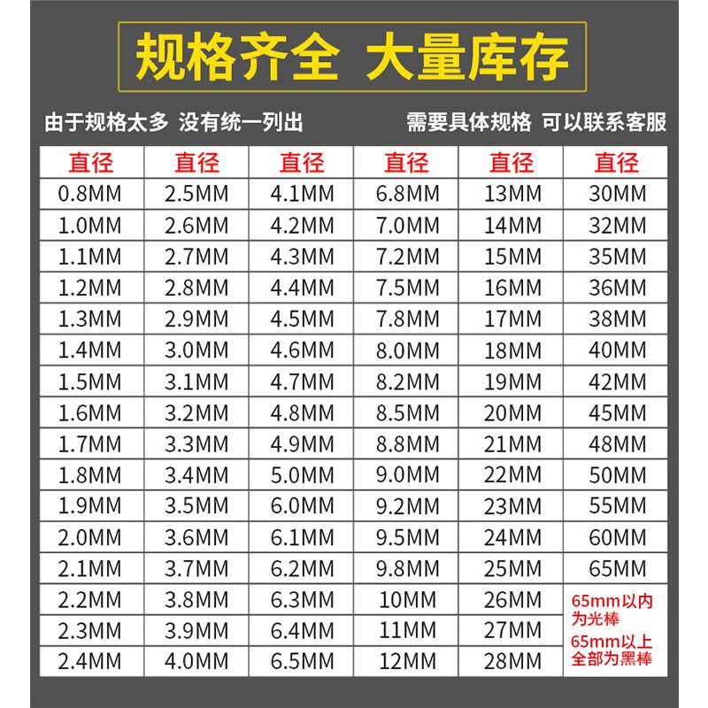 304不锈钢光圆 实心圆棒圆条 不锈钢棒直条钢筋光轴黑棒 零切加工