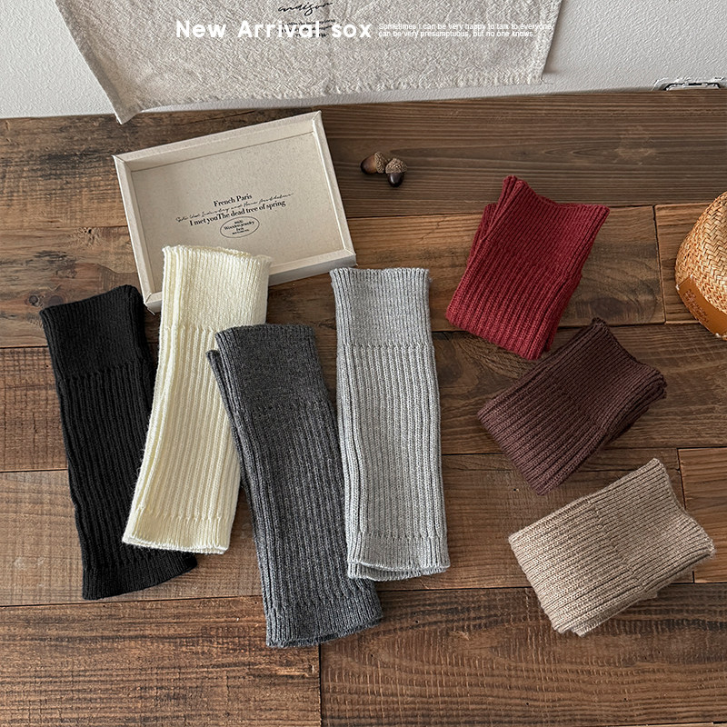 觅宝呗女童袜套秋冬纯色竖条堆堆袜韩系女孩宝宝外穿打底小腿腿套,淘宝优惠券,粉丝福利购,淘宝优惠卷