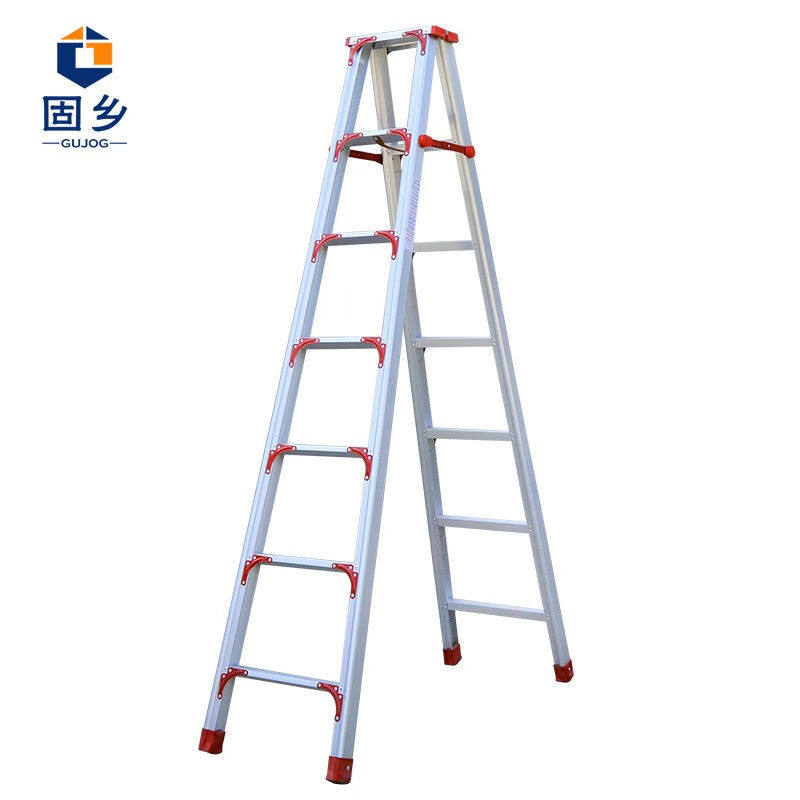 梯子人字梯铝合金梯子加厚双侧折叠梯工程梯装修梯具加宽加固款2|_虎窝淘