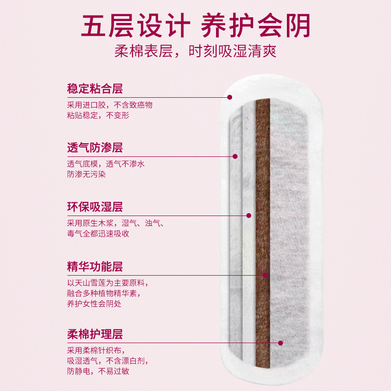 花朵雪莲贴官方正品旗舰店护垫科炎妇症味异抑菌杀纯棉养护去透气