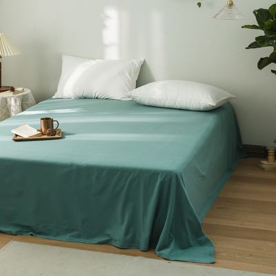 厂促简约纯棉天竺棉床单单件 纯色双人床单 裸睡针织棉素色单人品 - 图1