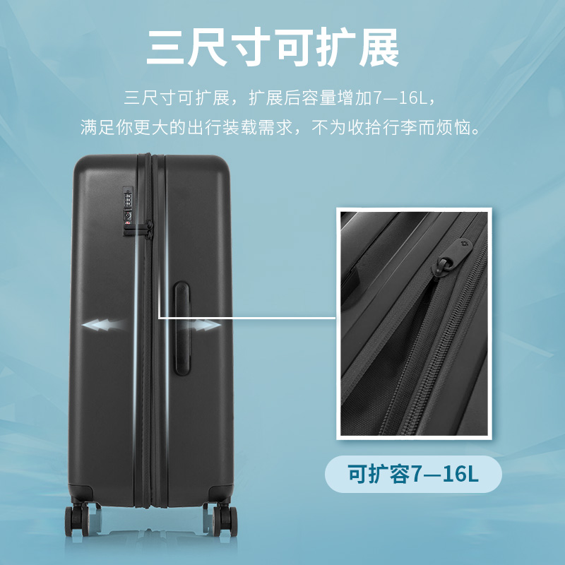 Samsonite新秀丽行李箱HG0可扩展拉杆箱20寸登机旅行箱进口TOIIS - 图0