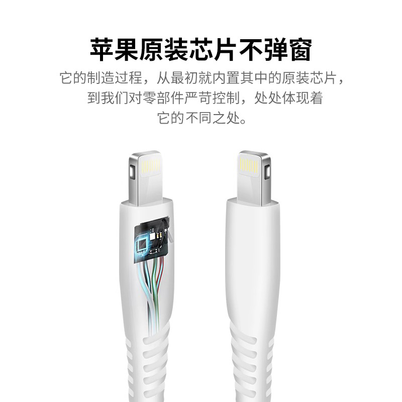 snowkids适用苹果13充电线MFi认证数据线iPhone14promax/12/11/xsmax/Xr/8/se2/7/6加长耐用手机充电线 - 图0