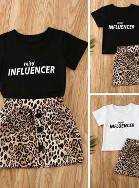 CANIS Summer Toddler Baby Girl Clothes Short Sleeve Letter P