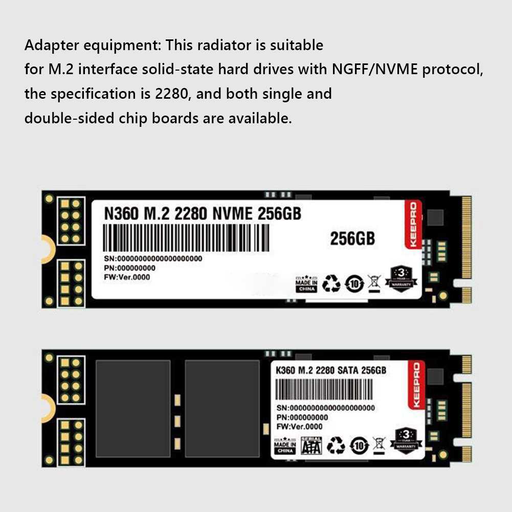 MK-200 M.2 Solid State Hard Disk Heatsink Thermal Pads Radia - 图2