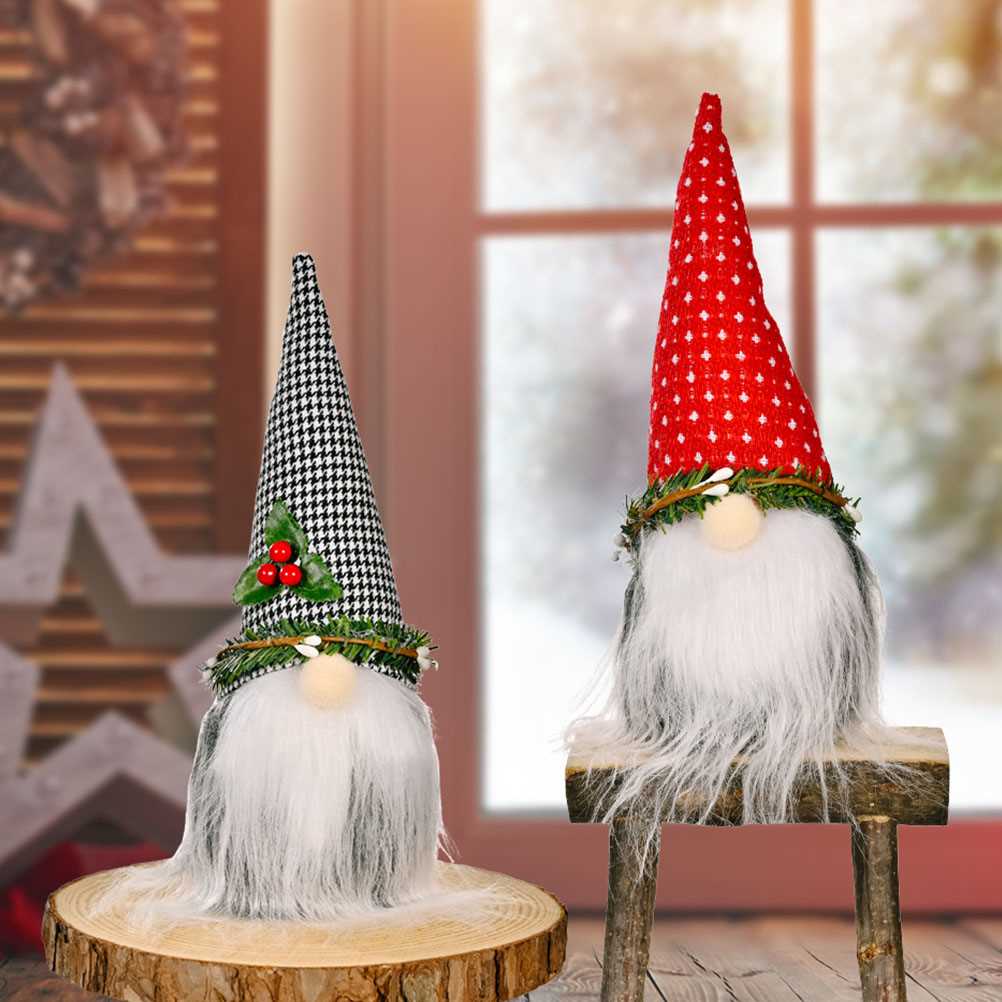 2Pcs Novel Christmas Party Dolls Decors Christmas Gnome