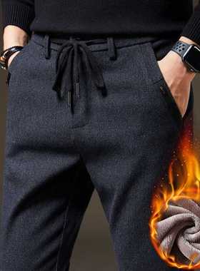 Men's Winter Fleece Warm Casual Pants Classic Style