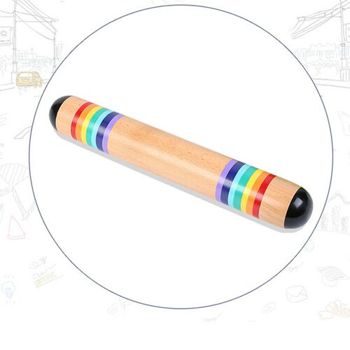 Wooden Rainstick Rainmaker Rain aker Musical Instrut Toy R - 图0