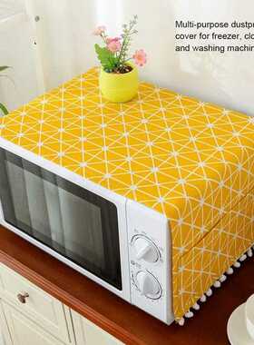 Refrigerator Dust Cover, Washing Machine Cotton Linen Top Co