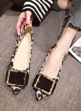 Lady Shoes Flat Heel Leopard Fashion Classic All Match Extra