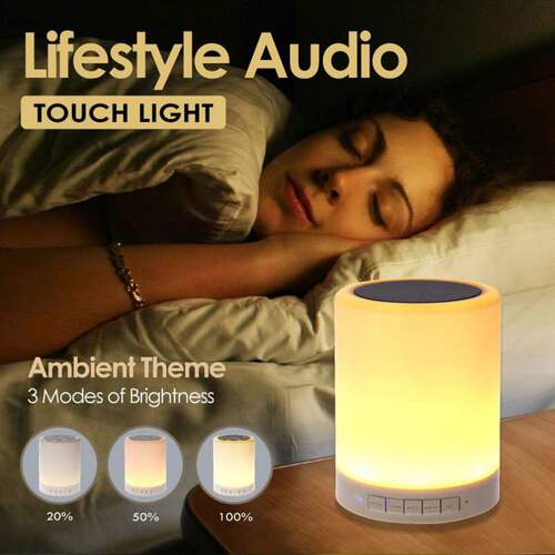 Portable Bluetooth Speaker Mini Player Touch Pat Light Color - 图1